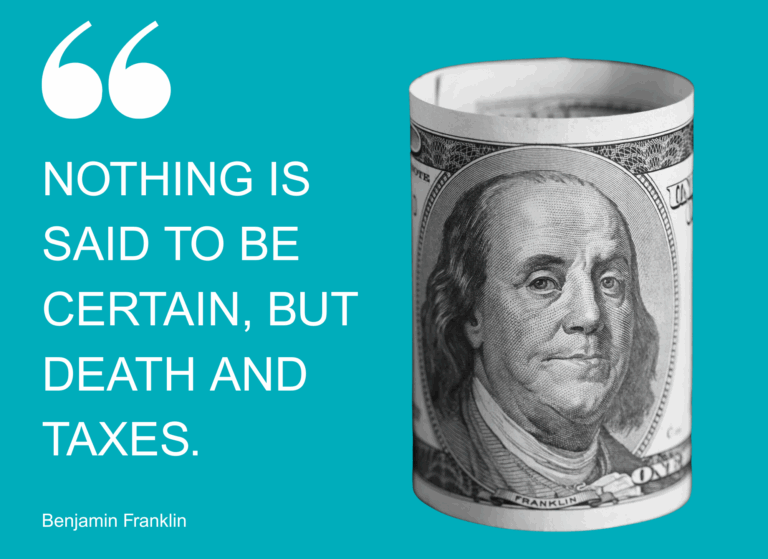 Ben Franklin Quote Death and Taxes